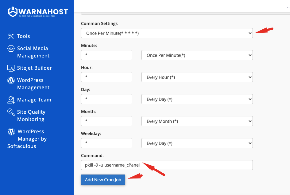 Cara Kill Process di cPanel