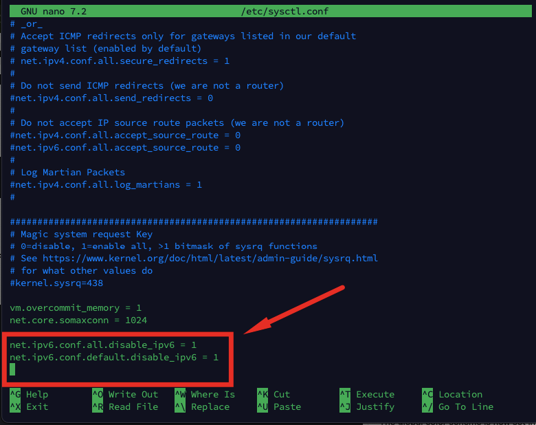 cara disable ipv6 di linux server