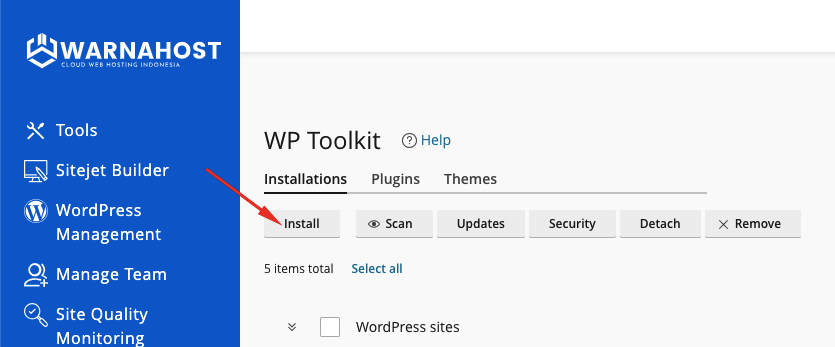 cara install wordpress di cpanel