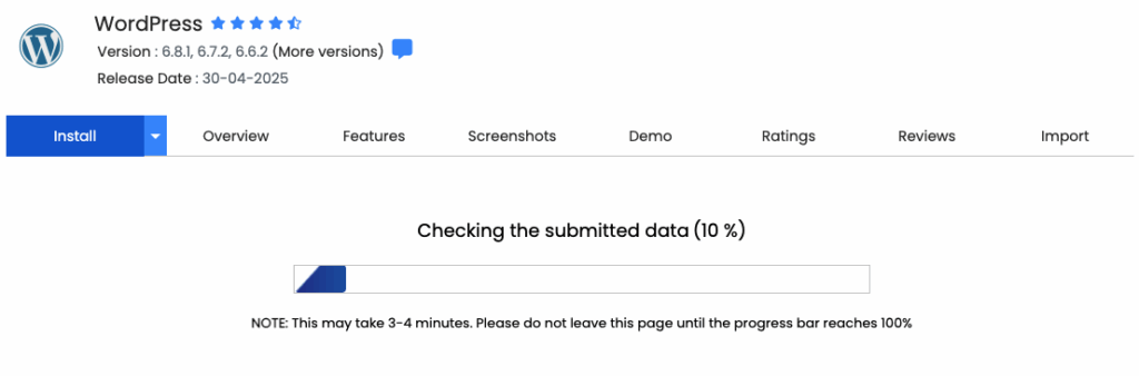 cara install wordpress dengan softaculous
